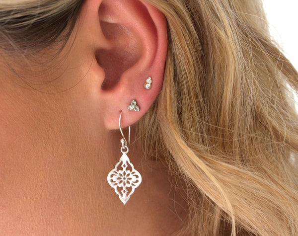 LANTERN EARRINGS-SILVER