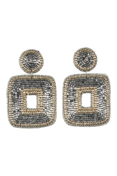 MAMA SQUARE EARRING - SILVER